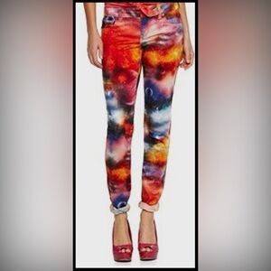 NWOT ✮ L'Amour Nanette Lepore Stretch Denim Multicolored Legging Galaxy Universe